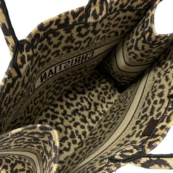 Auth DIOR/ChristianDior Book Tote Large Bag - Beige Dark Brown Jacquard Tote Bag - Picture 6 of 16